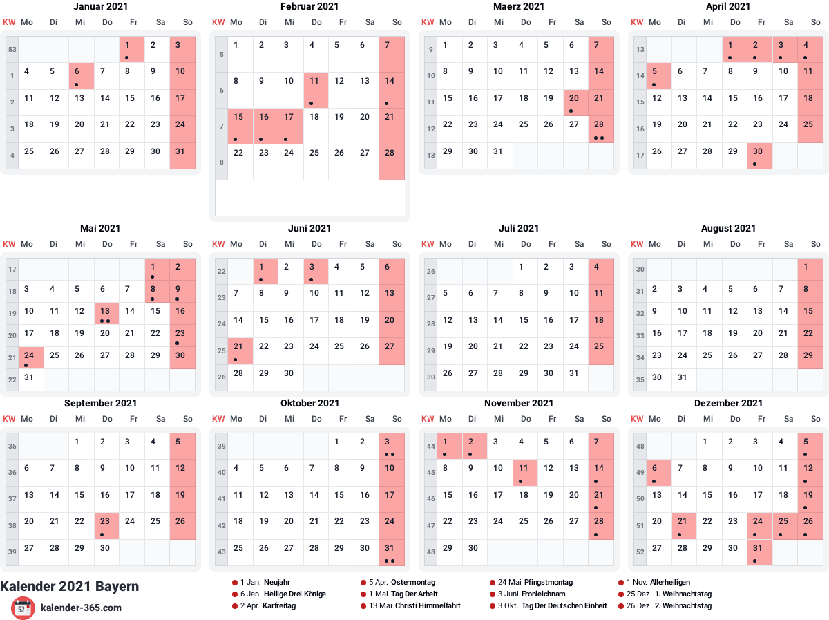 Vorschau des Kalenders
