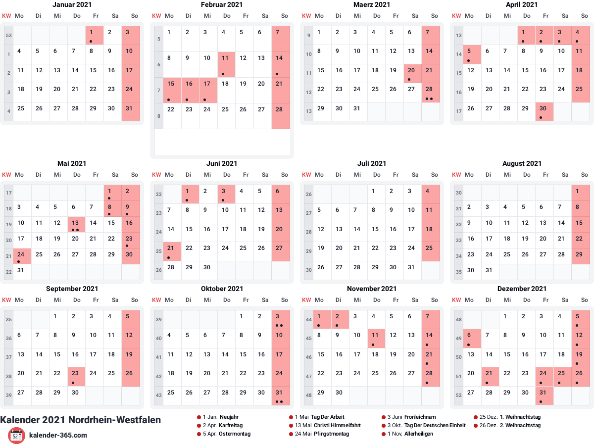 Vorschau des Kalenders