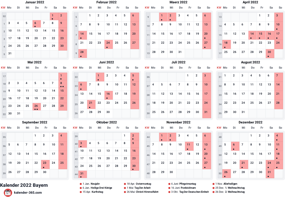 Vorschau des Kalenders