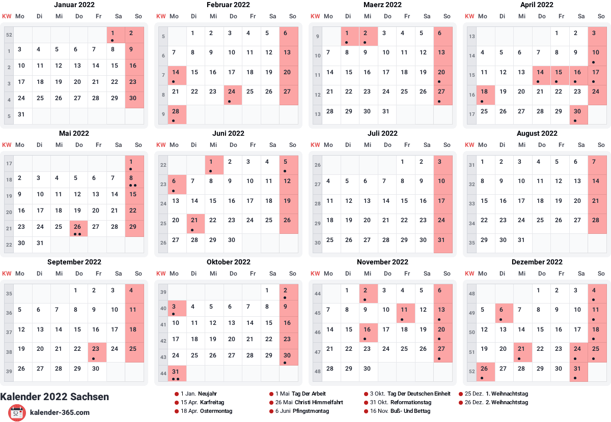 Vorschau des Kalenders