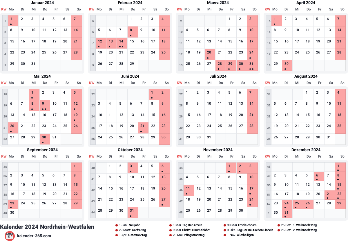 Vorschau des Kalenders