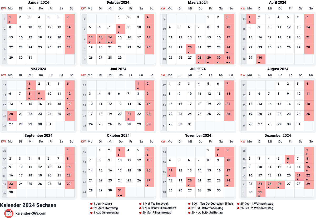Vorschau des Kalenders