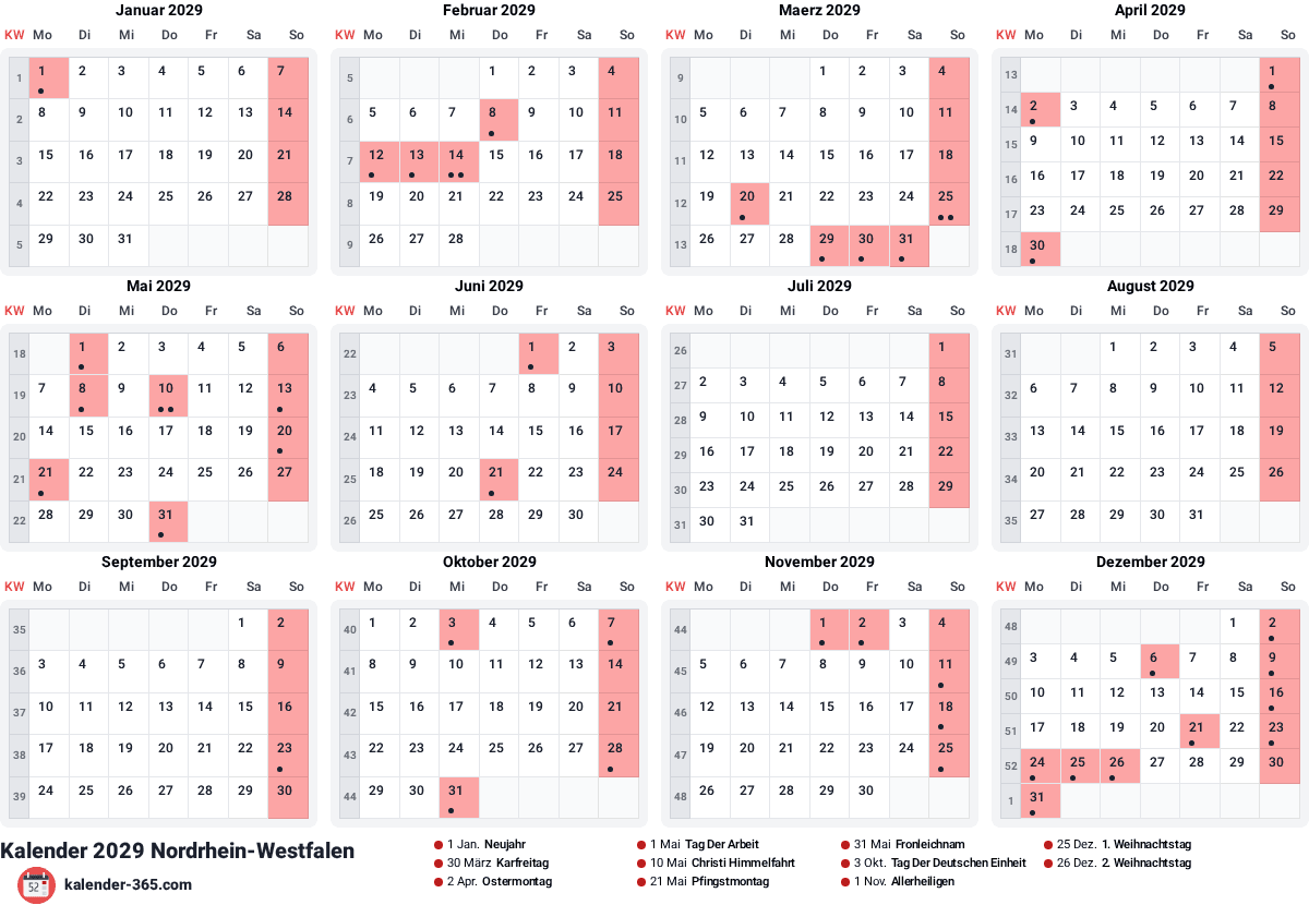 Vorschau des Kalenders