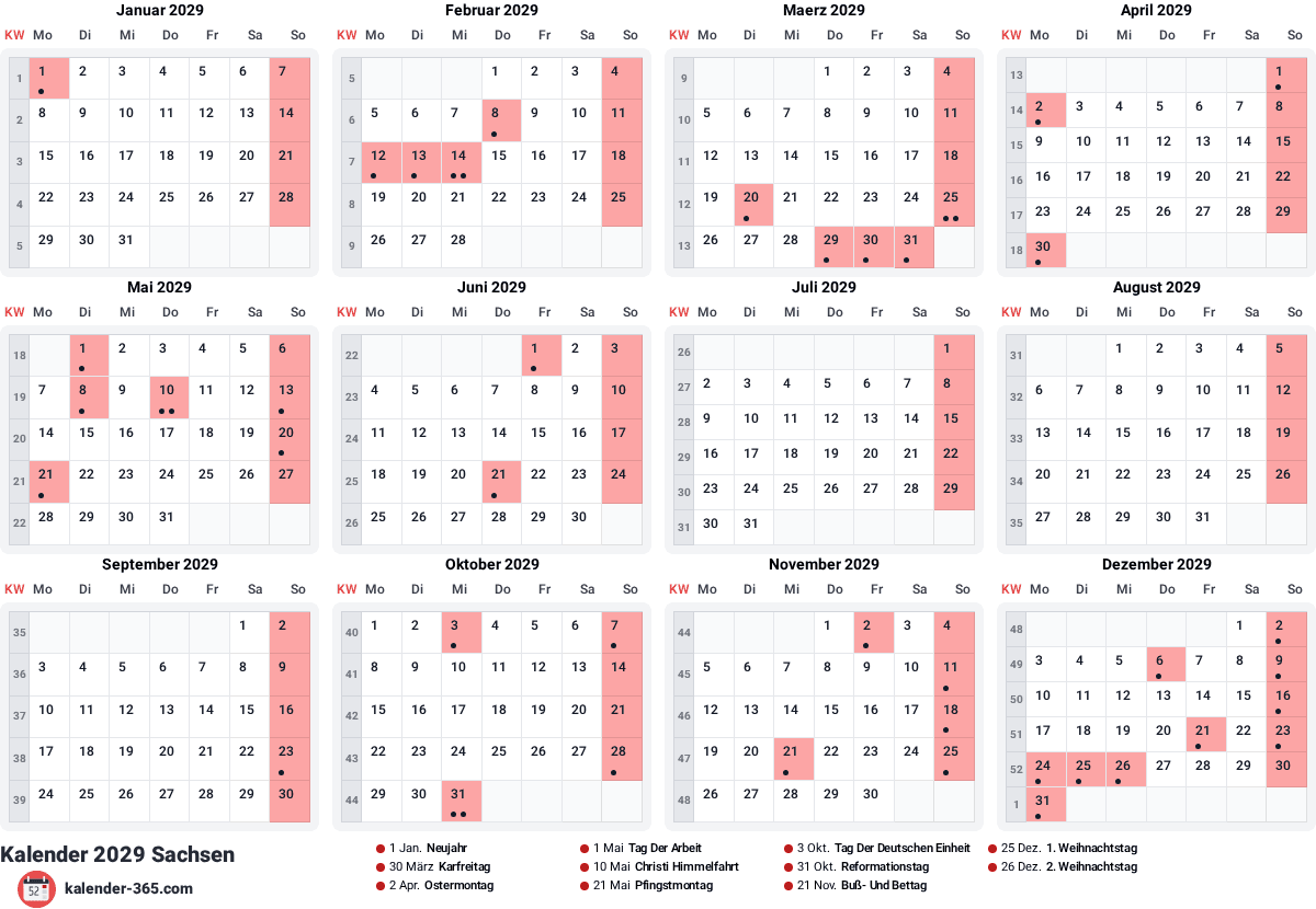 Vorschau des Kalenders