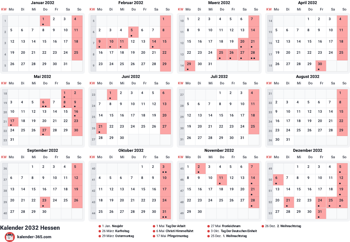 Vorschau des Kalenders