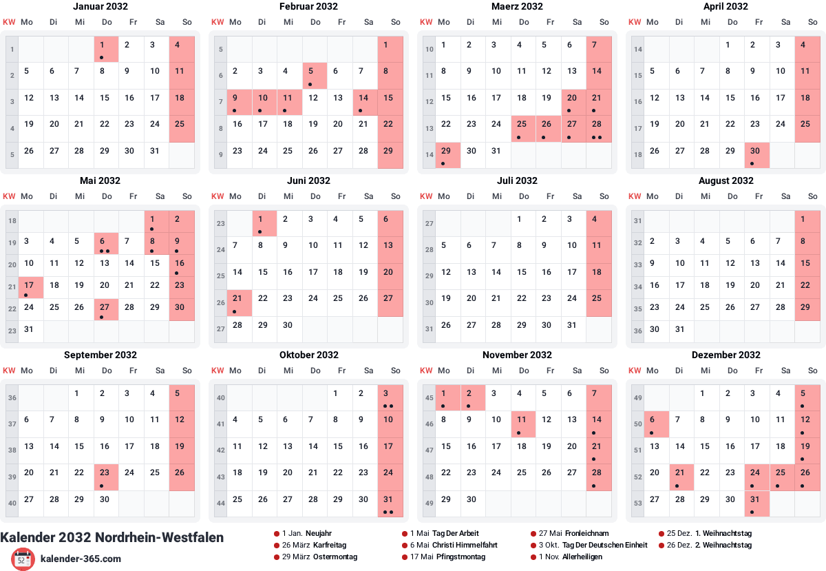 Vorschau des Kalenders