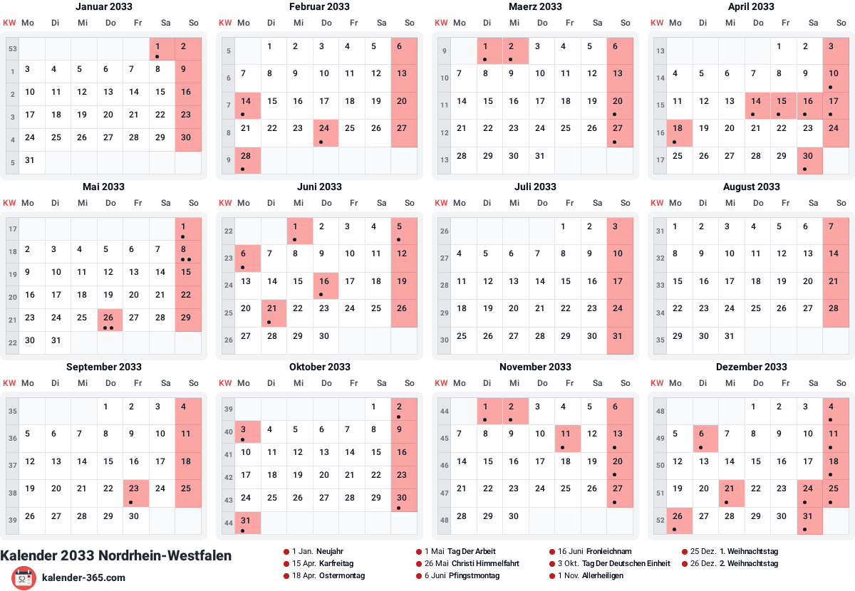 Vorschau des Kalenders